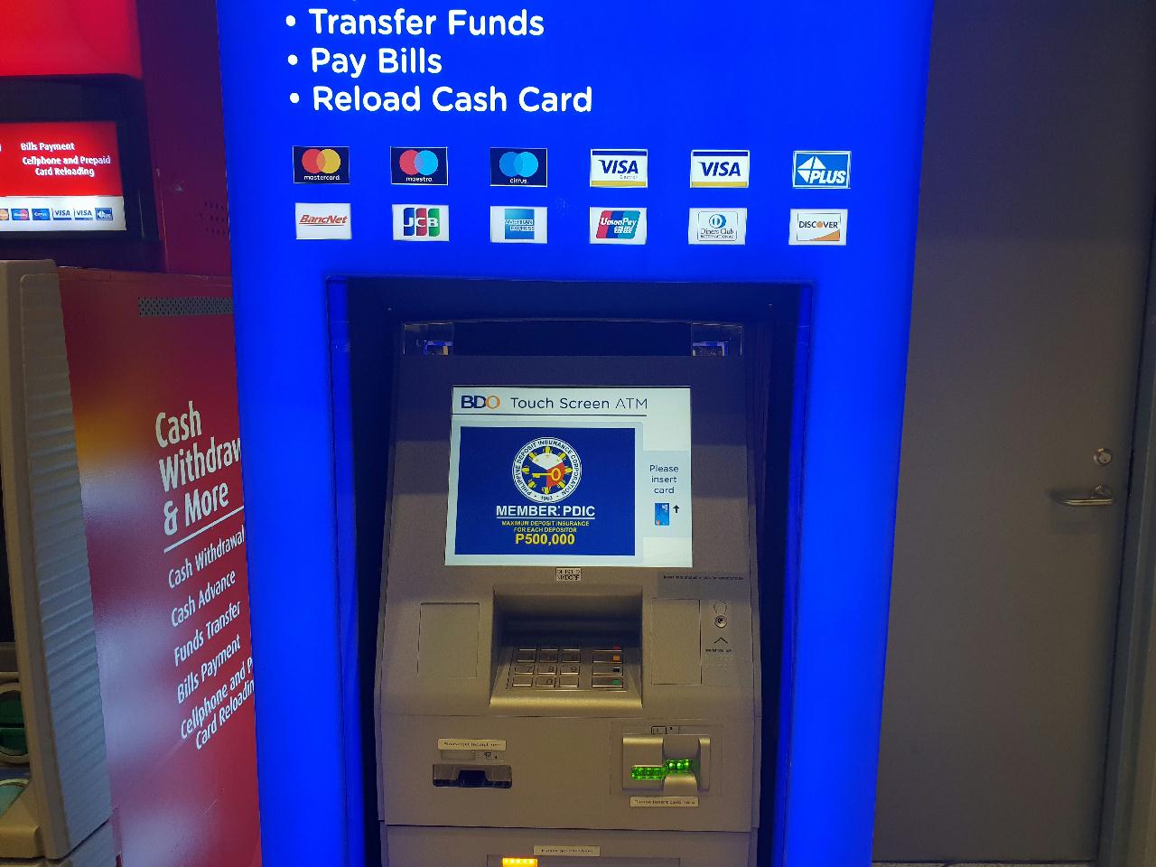 필리핀 세부 공항 ATM 이용