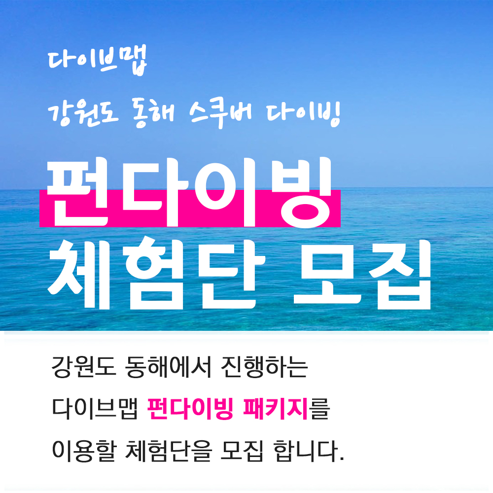 강원도 동해, 펀다이빙 체험단 모집