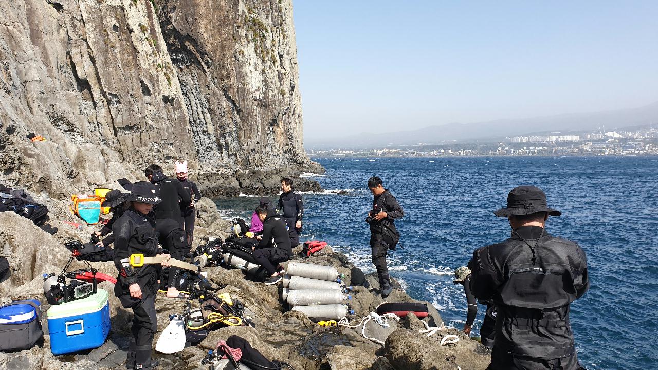 제주도 범섬 다이빙 (콧구멍 포인트)