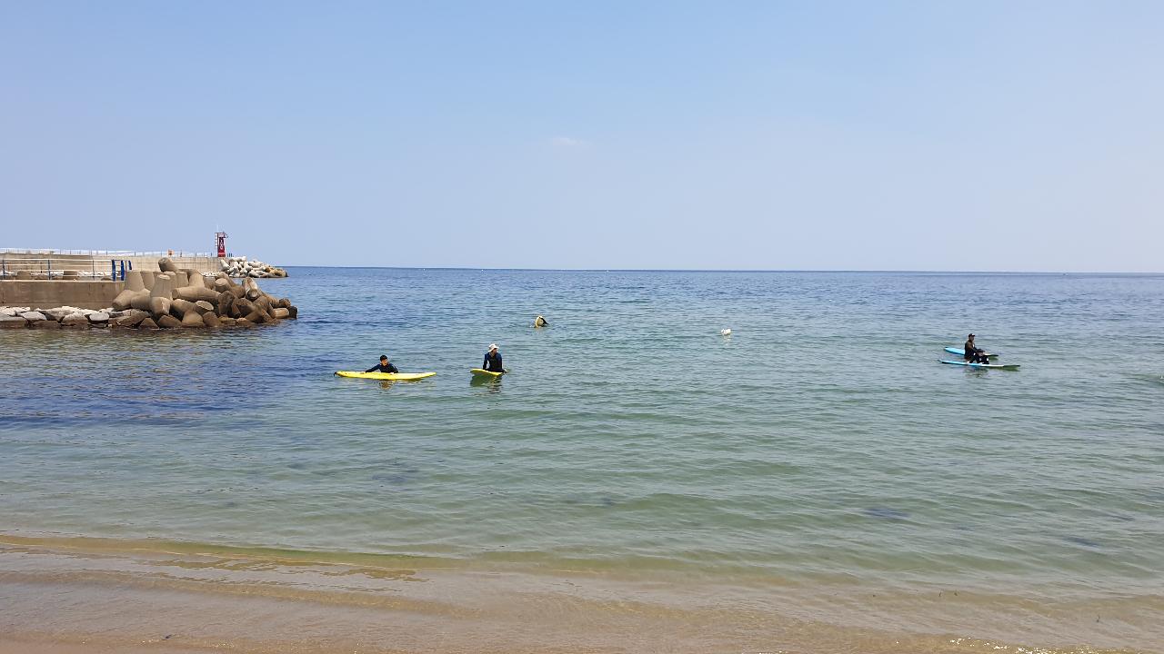 양양으로 서핑 가는데 아주 한가롭네요.