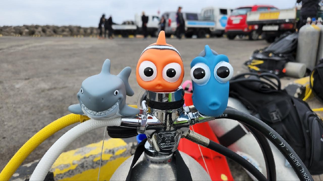 스쿠버 다이빙 교육 및 펀다이빙 참여하신 분께 1단계 부력인형 악세사리를 드립니다.