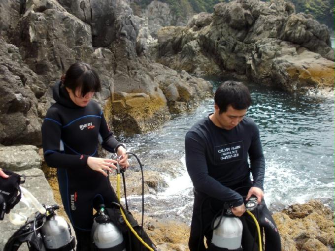 오픈워터 교육 - 경남 남해군 하야루비 리조트 - 콩섬