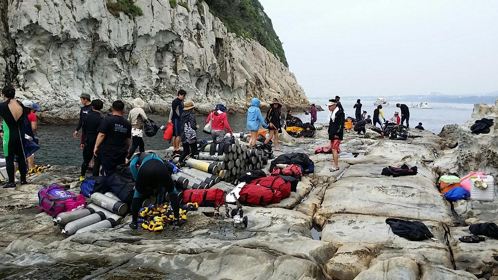 제주 문섬 - 새끼섬 뒤