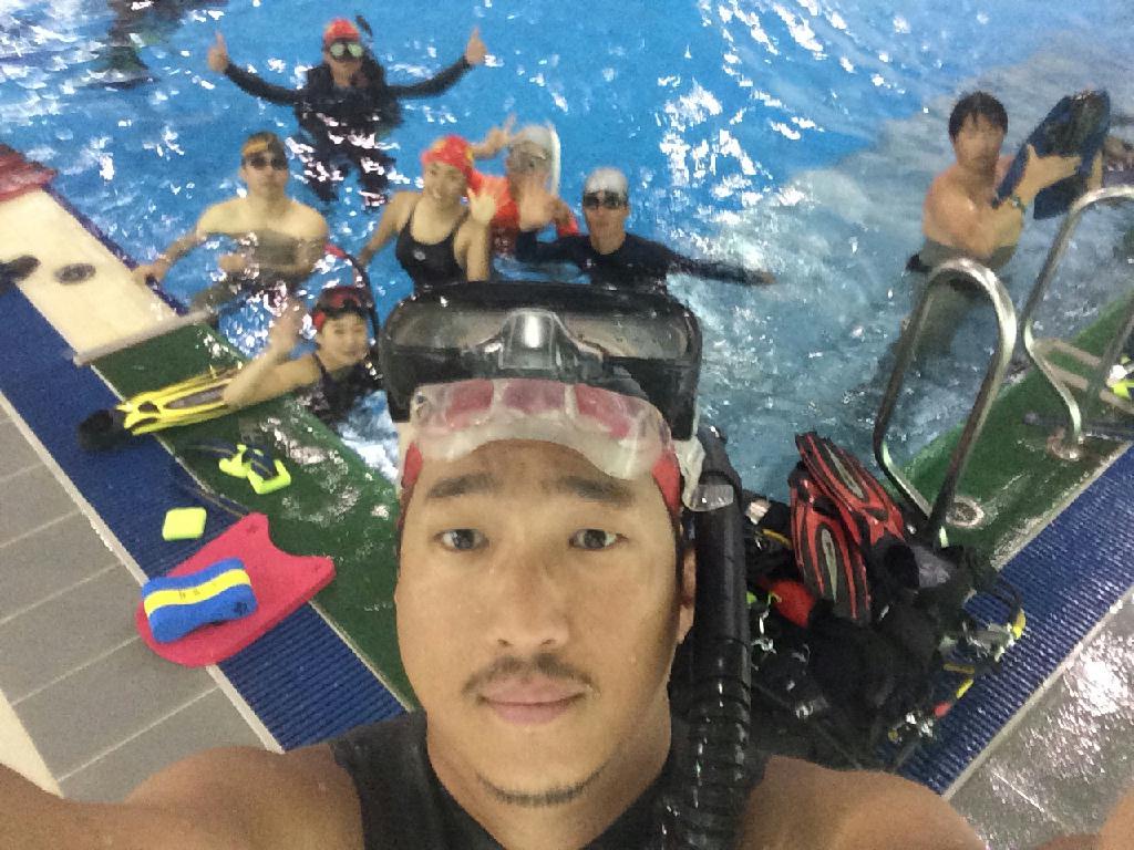 스킨연습 - 대전용운국제수영장 잠수풀