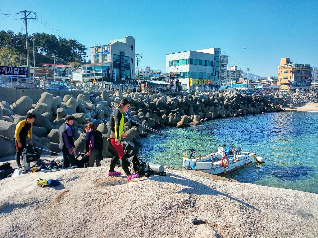 가을원정 첫다이빙 - 속초 영금정 - 보트
