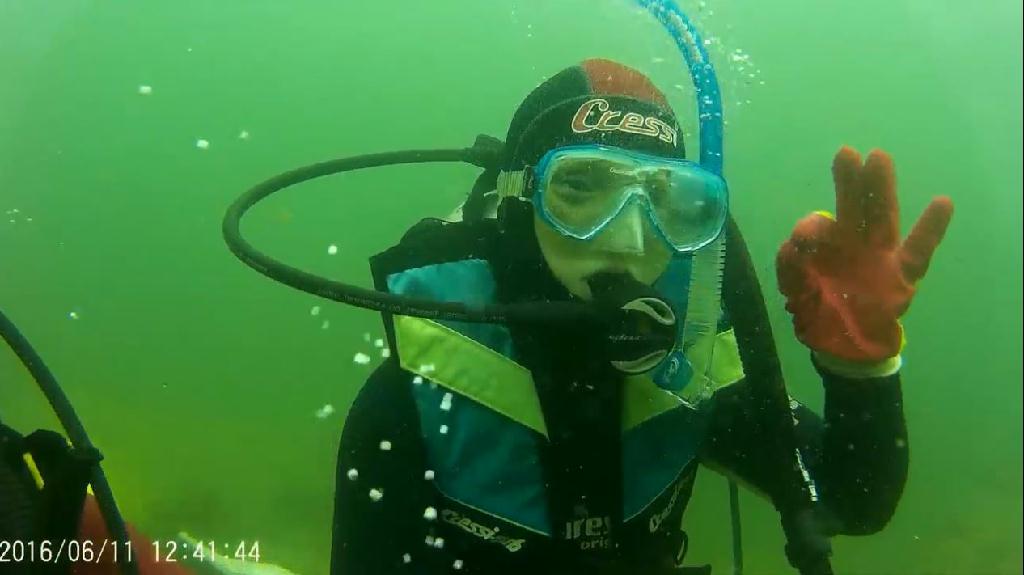 강습장면 촬영 - 남해 미조매섬 - 등대방향