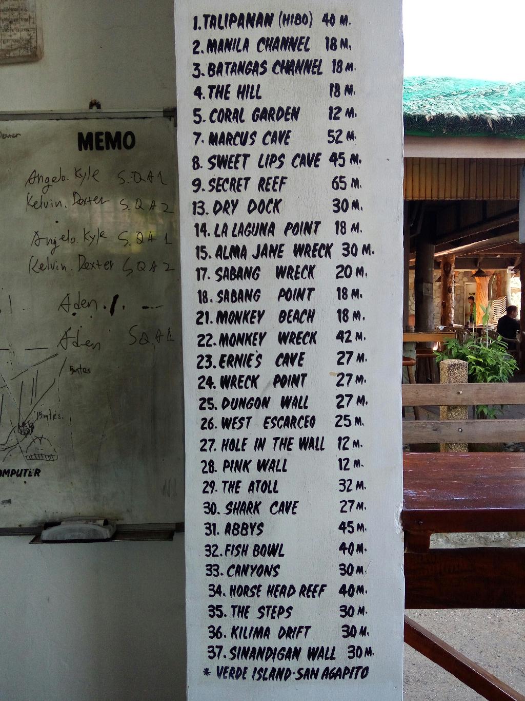 체크 다이빙 - 필리핀 사방비치 - 사방 렉