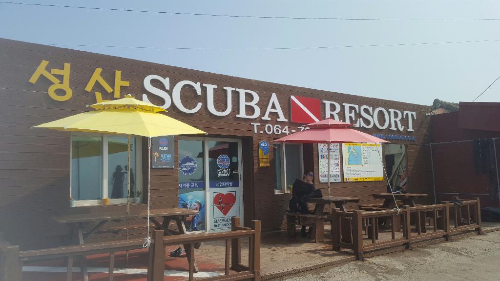 성산 일출봉 앞 해양 실습 - 제주 성산 스쿠버 리조트 - 15미터 인공어초
