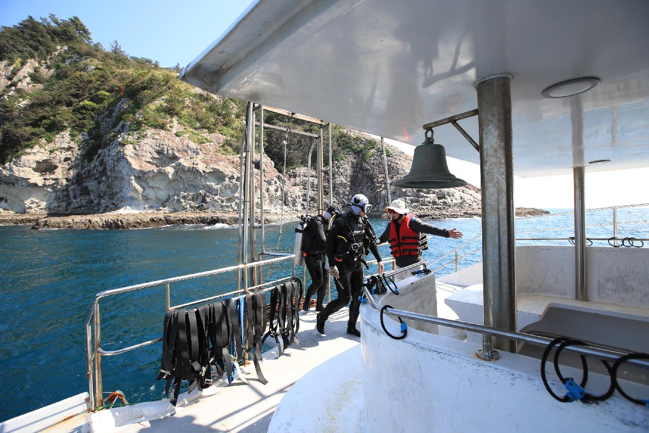 海の上で楽しむ済州島（チェジュ）プレミアム ヨットダイビング