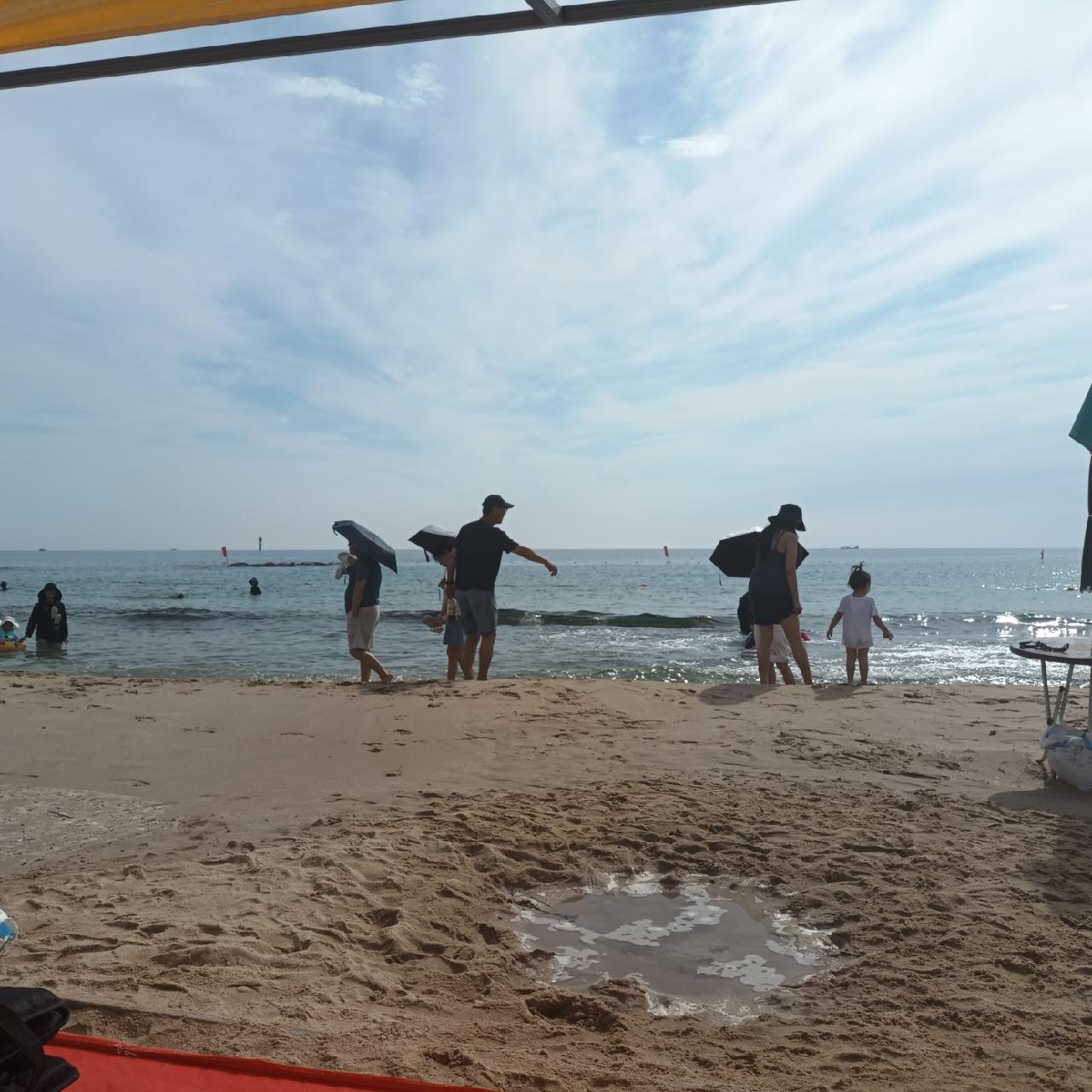고성으로 피서왔어요.