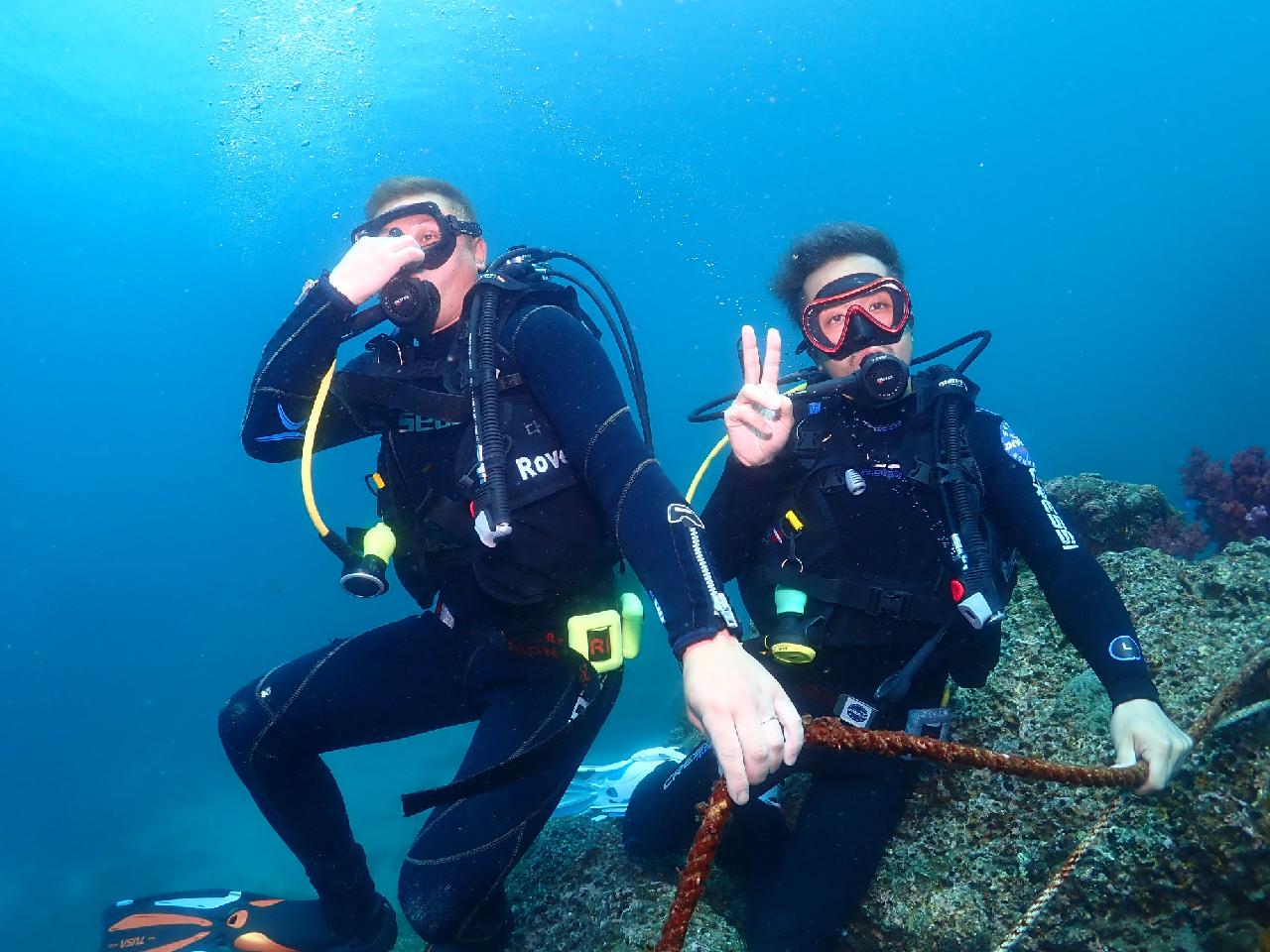 社員旅行中に急遽訪れた済州（チェジュ）の海！大満足で終えた4名の体験ダイバー