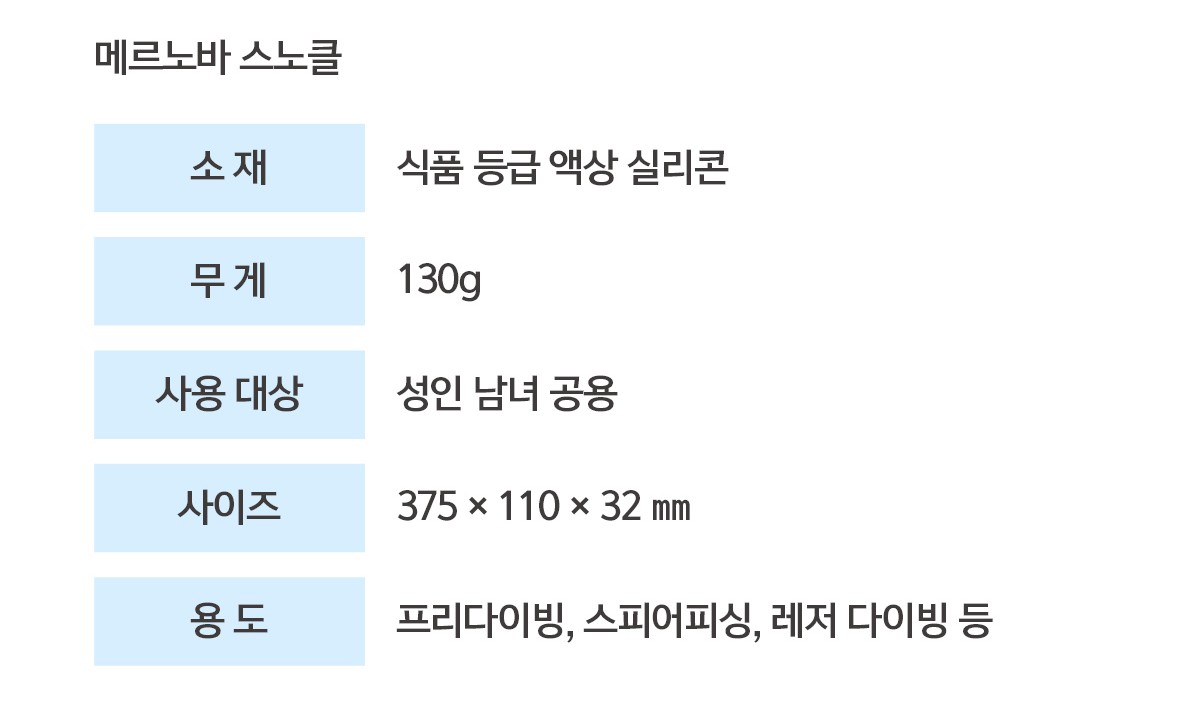 ⏰ 이벤트 - [메르노바] 프리 다이빙 마스크 + 스노클 세트