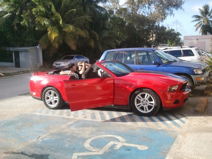 다이빙 후 남은 시간에 머스탱타고 사이판 관광.. 굿잡