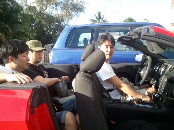 다이빙 후 남은 시간에 머스탱타고 사이판 관광.. 굿잡